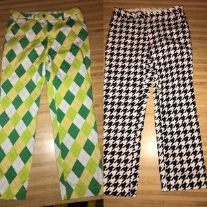 2 pairs Men’s loudmouth crazy golf pants 36/32